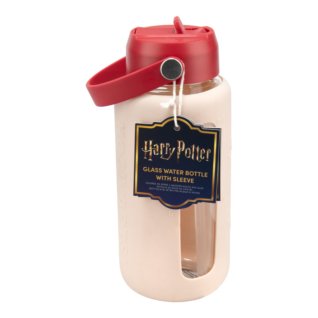 Glaswasserflasche mit Schutzhülle - Harry Potter: Hogwarts