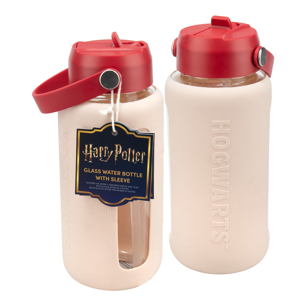 Glaswasserflasche mit Schutzhülle - Harry Potter: Hogwarts