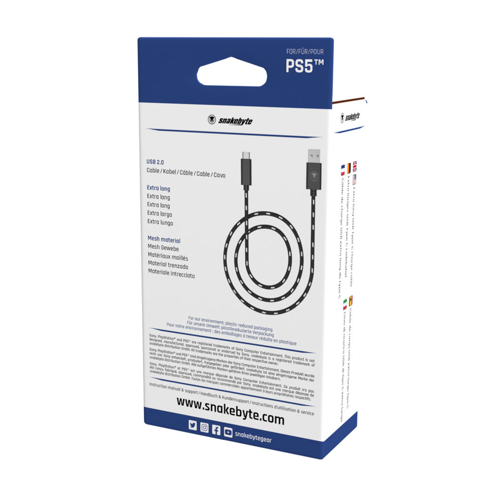 PS5 Charge Cable Pro 5 USB-A auf USB-C (5m) [PS5]