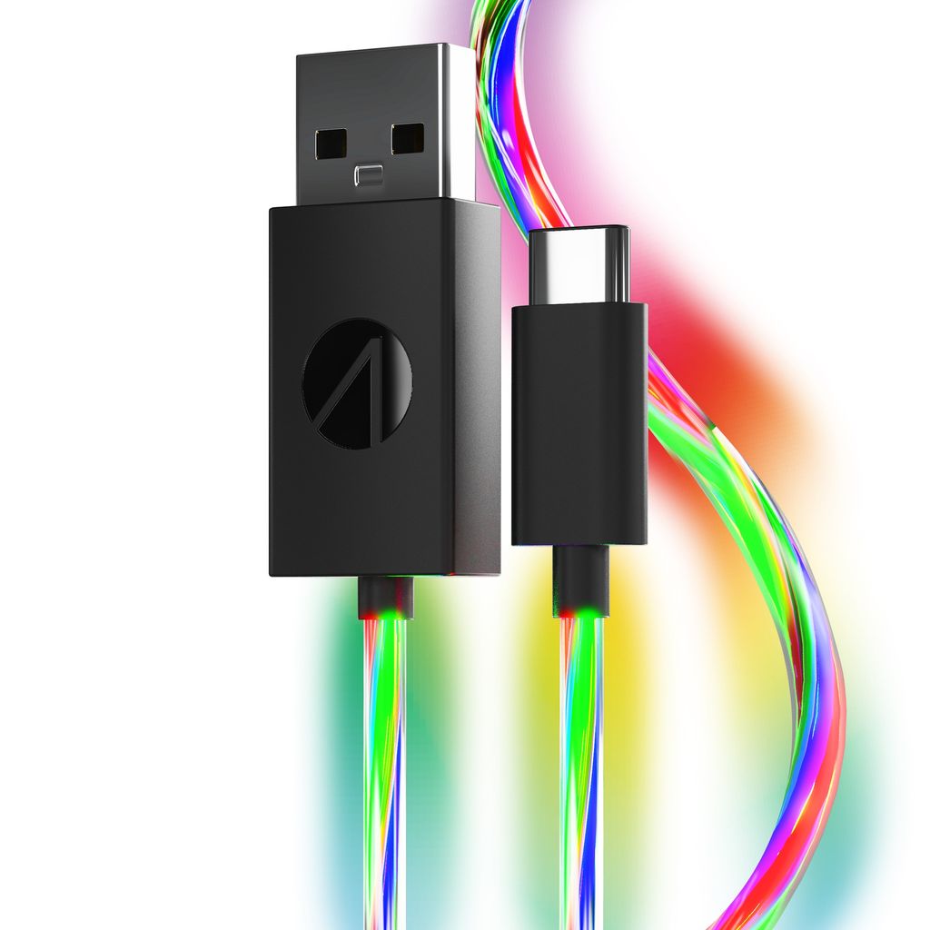 USB-C Ladekabel (2x 2m) mit LED Beleuchtung [PS5]