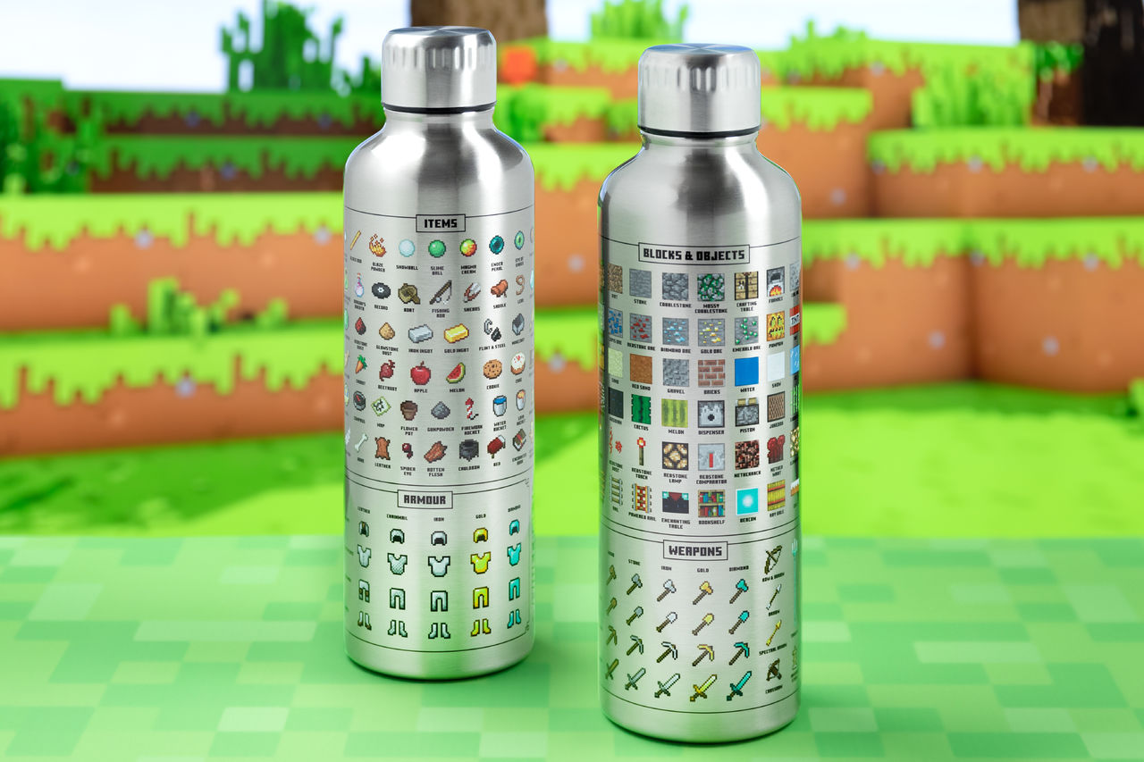 Metall Wasserflasche - Minecraft