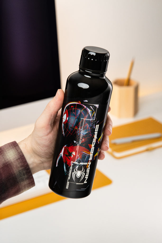 Metall Wasserflasche - Marvel: Spider-Man - Miles Morales