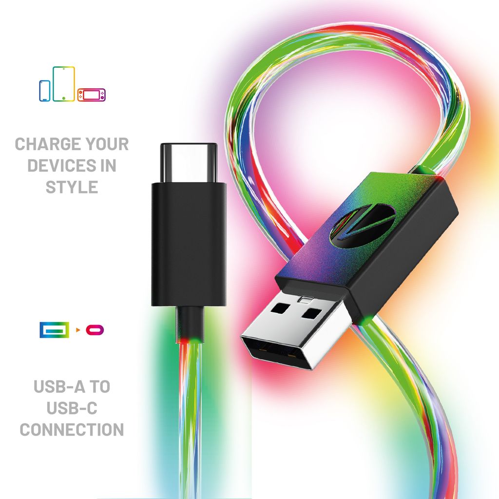 USB-C Ladekabel (2x 2m) mit LED Beleuchtung [PS5]