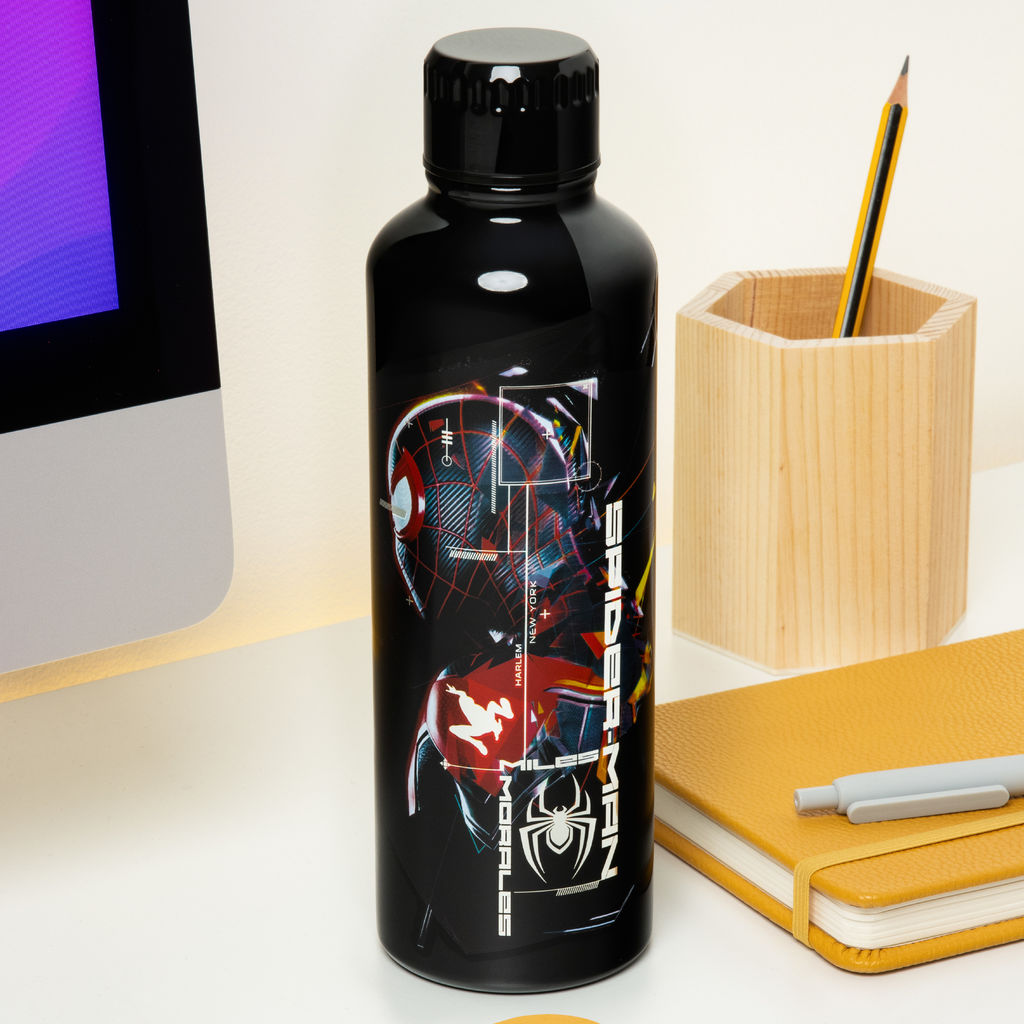 Metall Wasserflasche - Marvel: Spider-Man - Miles Morales
