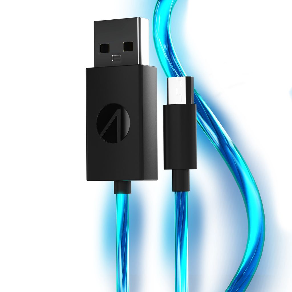 USB Kabel (2x 2m) Play&Charge mit LED Beleuchtung [PS4]
