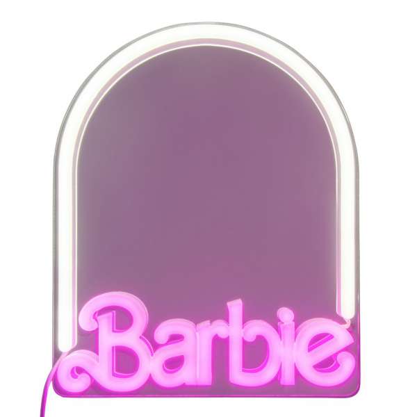 Wandspiegel mit LED Neon Beleuchtung - Barbie: Logo
