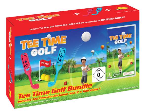 Tee Time Golf (Downloadcode) + 2 Golfschläger [Switch]