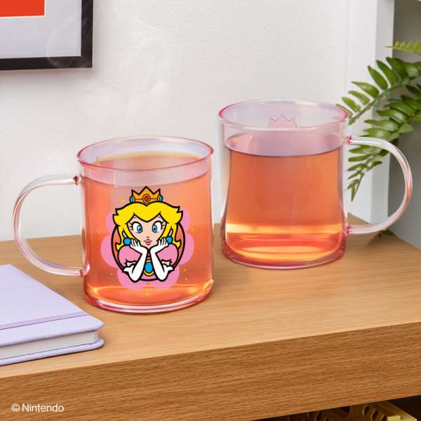 Schillernder Glasbecher - Super Mario: Prinzessin Peach
