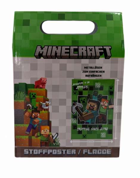 Stoffposter/Flagge - Minecraft (125x85 cm)